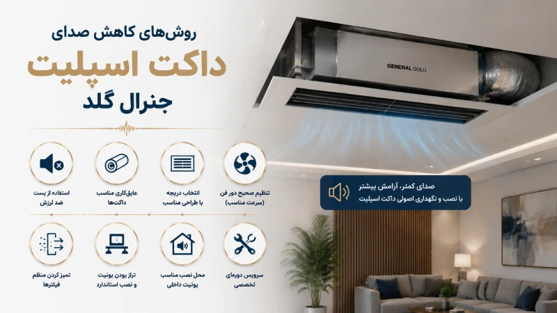 روش‌های کاهش صدای داکت اسپلیت جنرال گلد