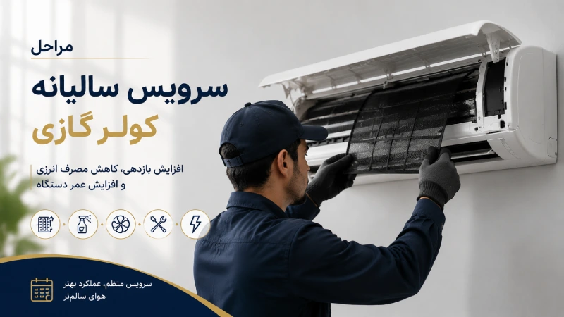 مراحل سرویس سالیانه کولر گازی