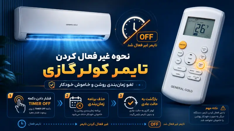 نحوه غیر فعال کردن تایمر کولر گازی