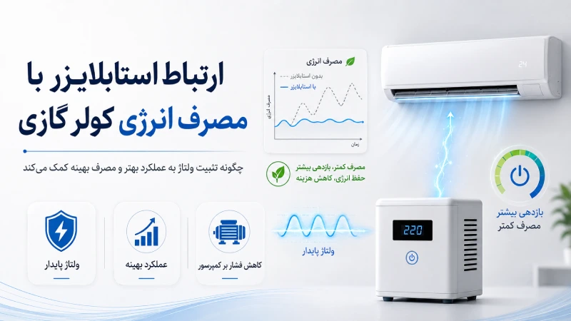 ارتباط استابلایزر با مصرف انرژی کولر گازی