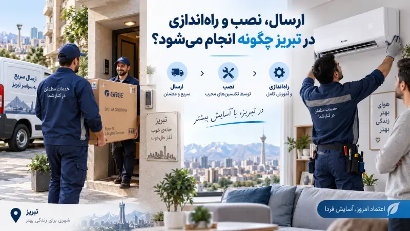 ارسال، نصب و راهاندازی در تبریز چگونه انجام میشود؟