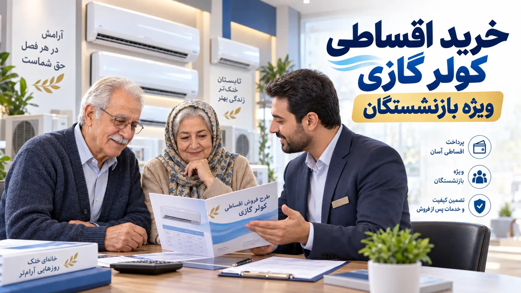 خرید اقساطی کولر گازی ویژه بازنشستگان