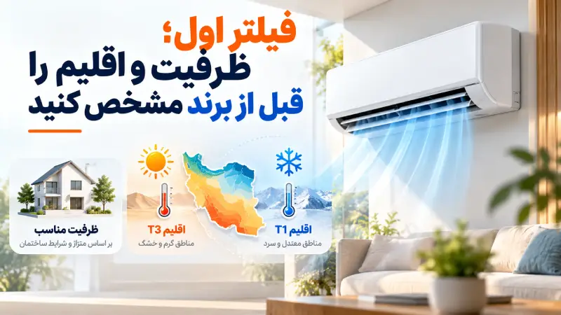 فیلتر اول؛ ظرفیت و اقلیم را قبل از برند مشخص کنید