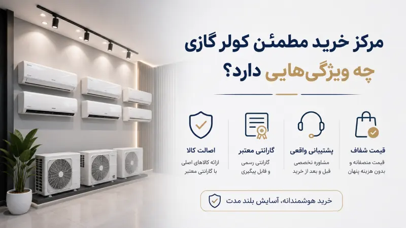 مرکز خرید مطمئن کولر گازی چه ویژگیهایی دارد؟