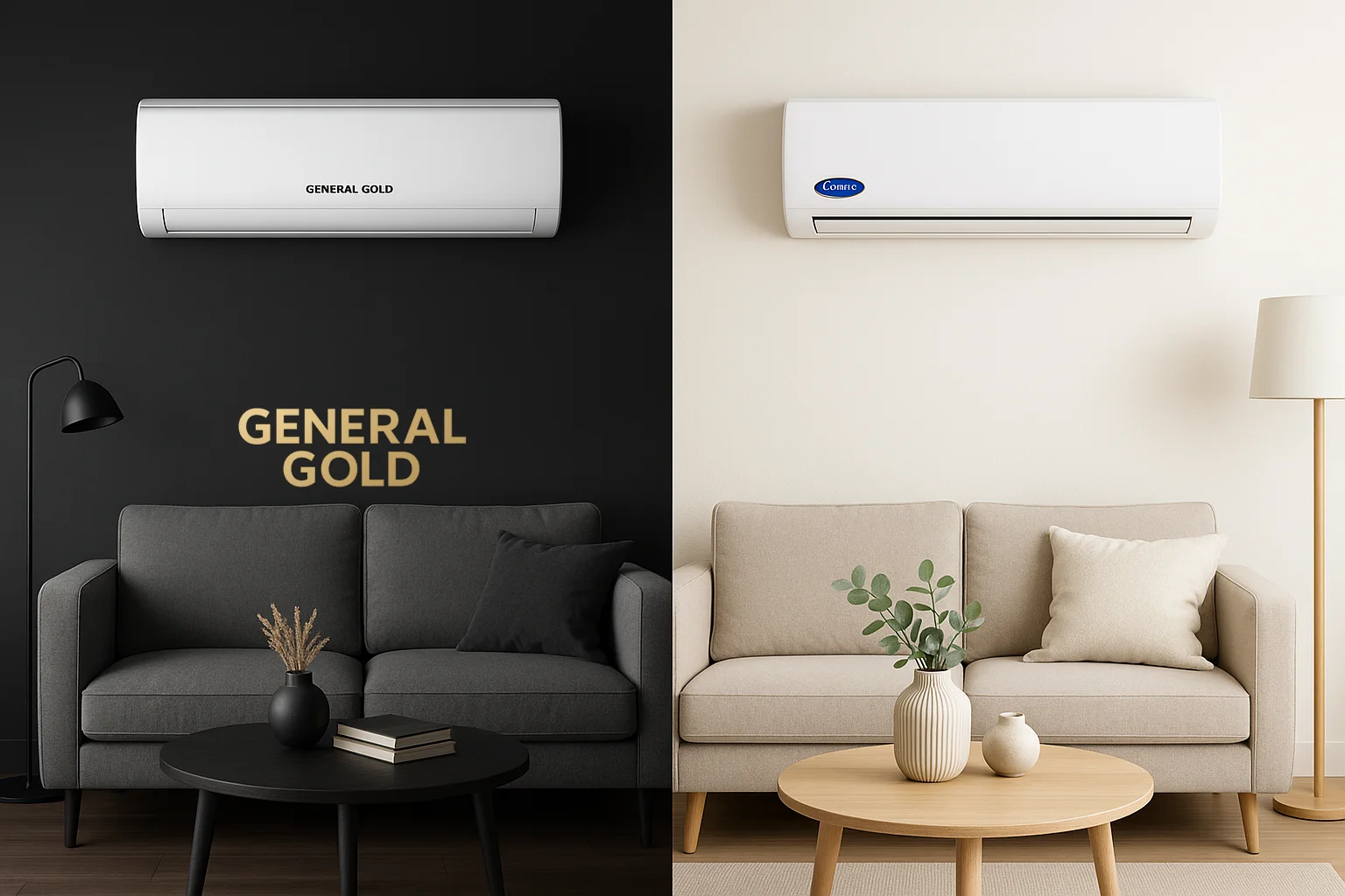 مقایسه کولرگازی جنرال گلد و کریر: کدام یک انتخاب بهتری است؟