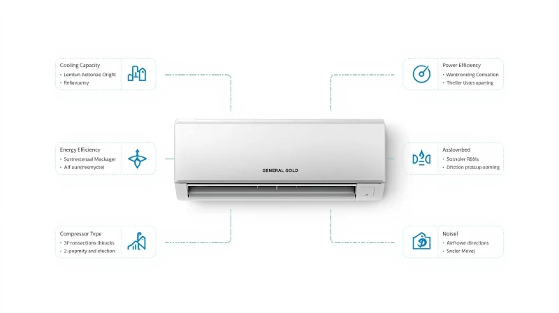 مشخصات فنی کولرگازی 24000 اینورتر جنرال گلد اسپارک5