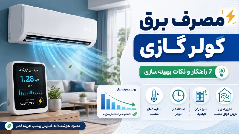 مصرف برق کولر گازی : 7 راهکار و نکات بهینهسازی