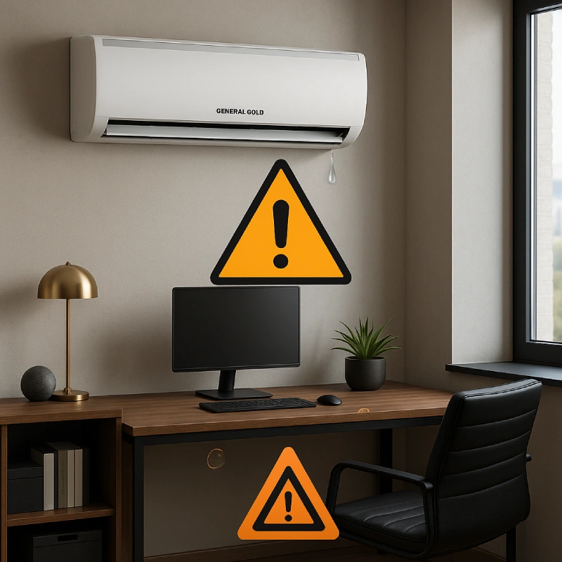 علل ریزش آب از پنل کولرگازی1