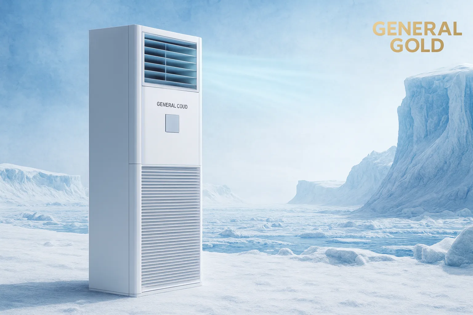 کولر گازی ایستاده جنرال گلد 36000 اینورتر نیدا